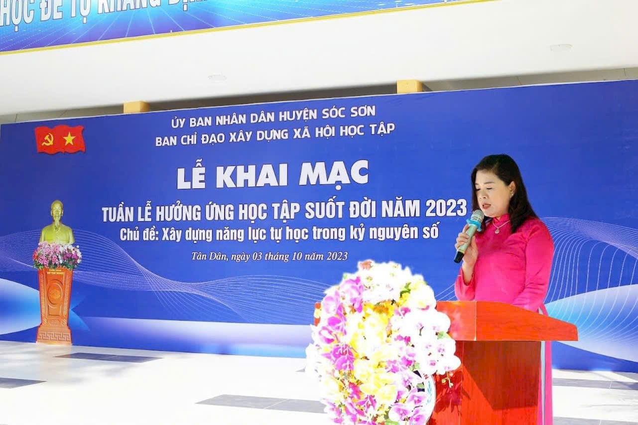 SÓC SƠN: KHAI MẠC TUẦN LỄ HƯỞNG ỨNG HỌC TẬP SUỐT ĐỜI NĂM 2023