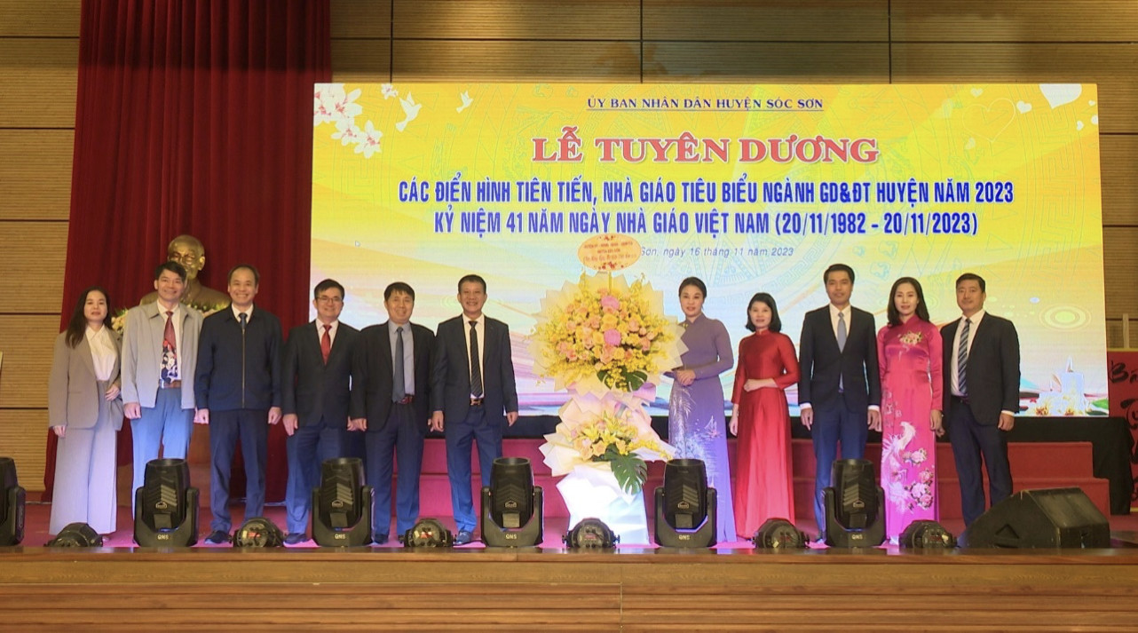 Huyện Sóc Sơn: Tuyên dương, khen thưởng các nhà giáo tiêu biểu năm 2023