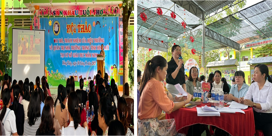 HỘI THẢO KHOA HỌC “VAI TRÒ TRÁCH NHIỆM CỦA HIỆU TRƯỞNG VỀ QUẢN TRỊ NHÀ TRƯỜNG TRONG TÌNH HÌNH MỚI TẠI CÁC CƠ SỞ GIÁO DỤC MẦM NON"