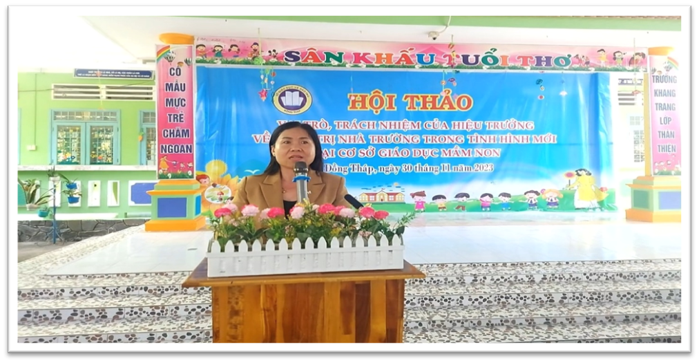 HỘI THẢO KHOA HỌC “VAI TRÒ TRÁCH NHIỆM CỦA HIỆU TRƯỞNG VỀ QUẢN TRỊ NHÀ TRƯỜNG TRONG TÌNH HÌNH MỚI TẠI CÁC CƠ SỞ GIÁO DỤC MẦM NON"
