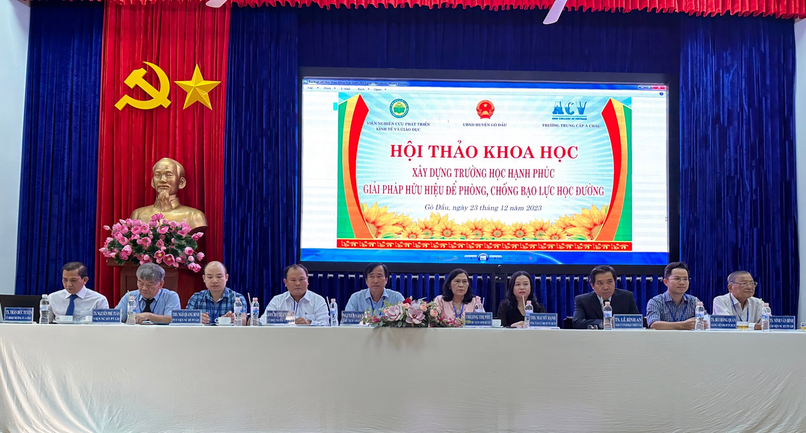 HỘI THẢO KHOA HỌC “ XÂY DỰNG TRƯỜNG HỌC HẠNH PHÚC – GIẢI PHÁP HỮU HIỆU ĐỂ PHÒNG, CHỐNG BẠO LỰC HỌC ĐƯỜNG”