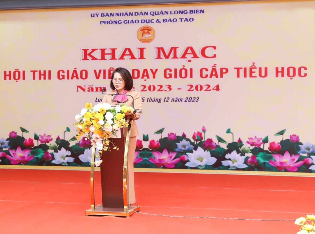 Phòng GD&ĐT quận Long Biên đã tổ chức “Khai mạc Hội thi Giáo viên dạy giỏi cấp Tiểu học năm học 2023-2024