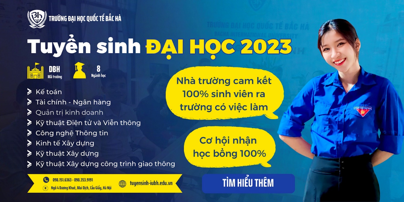 Trường Đại học Quốc tế Bắc Hà: Thông báo tuyển sinh năm 2023