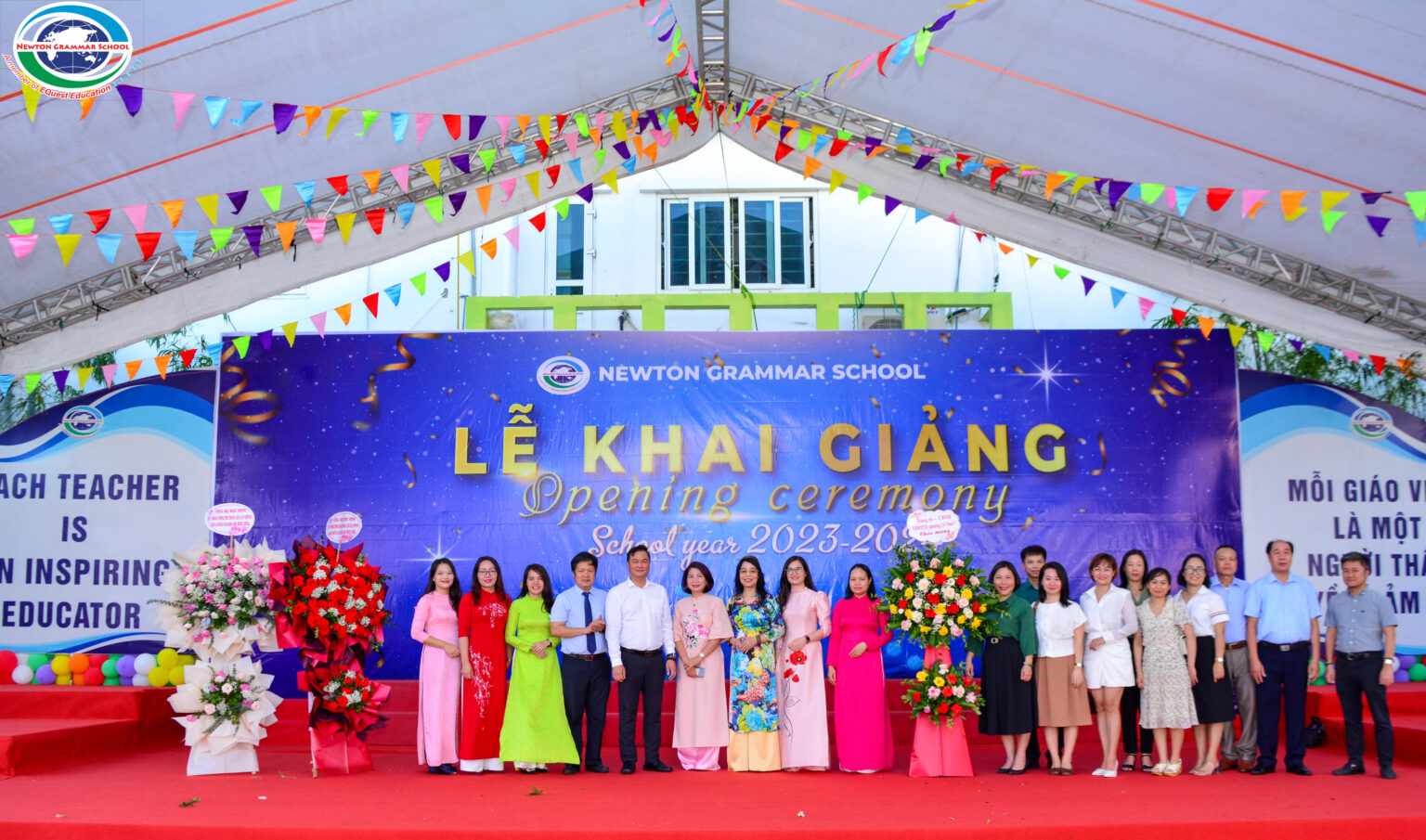 RỘN RÀNG KHÔNG KHÍ LỄ KHAI GIẢNG NĂM HỌC 2023 – 2024 TRƯỜNG TIỂU HỌC I-SẮC NIU-TƠN