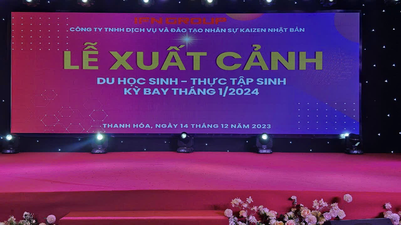 Lễ xuất cảnh Du học sinh – Thực tập sinh kỳ bay tháng 1/2024 đến Nhật Bản