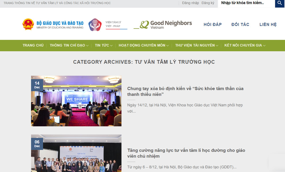 Bộ GD&ĐT chính thức cho ra kênh thông tin và tư vấn tâm lý trường học
