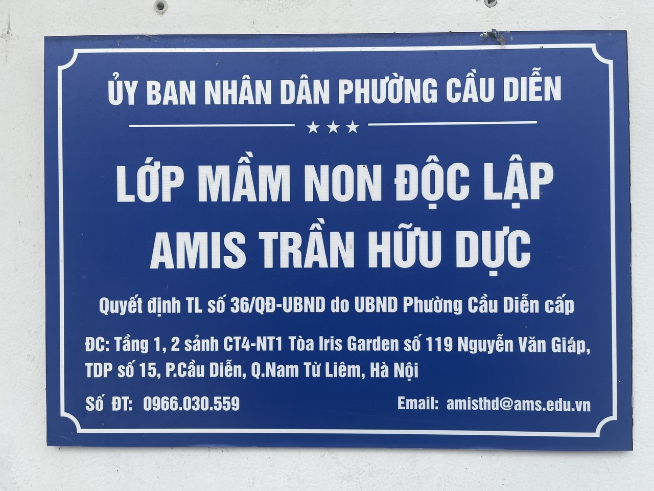 Hà Nội: Cơ sở MN Amis Trần hữu Dực vẫn treo biển khi đã có quyết định giải thể!