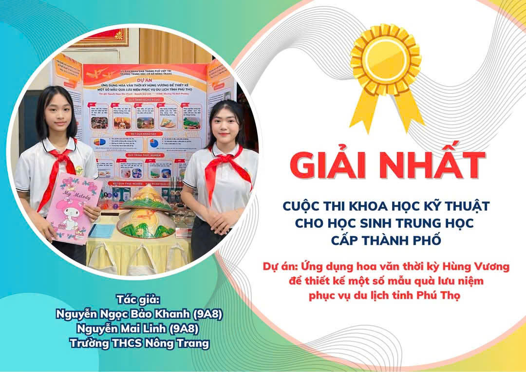Phú Thọ: Trường THCS Nông Trang có bốn dự án khoa học kỹ thuật cấp thành phố năm học 2024 - 2025 đều đoạt giải