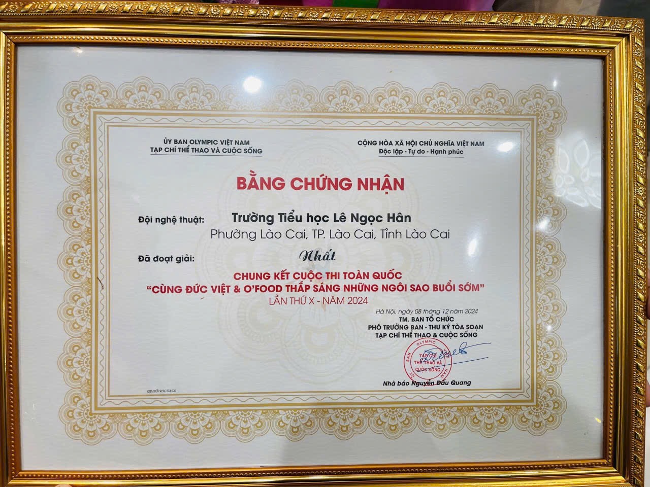 Lào Cai: Trường tiểu học Lê Ngọc Hân đoạt giải nhất cuộc thi toàn quốc “Thắp sáng những Ngôi sao buổi sớm” năm 2024