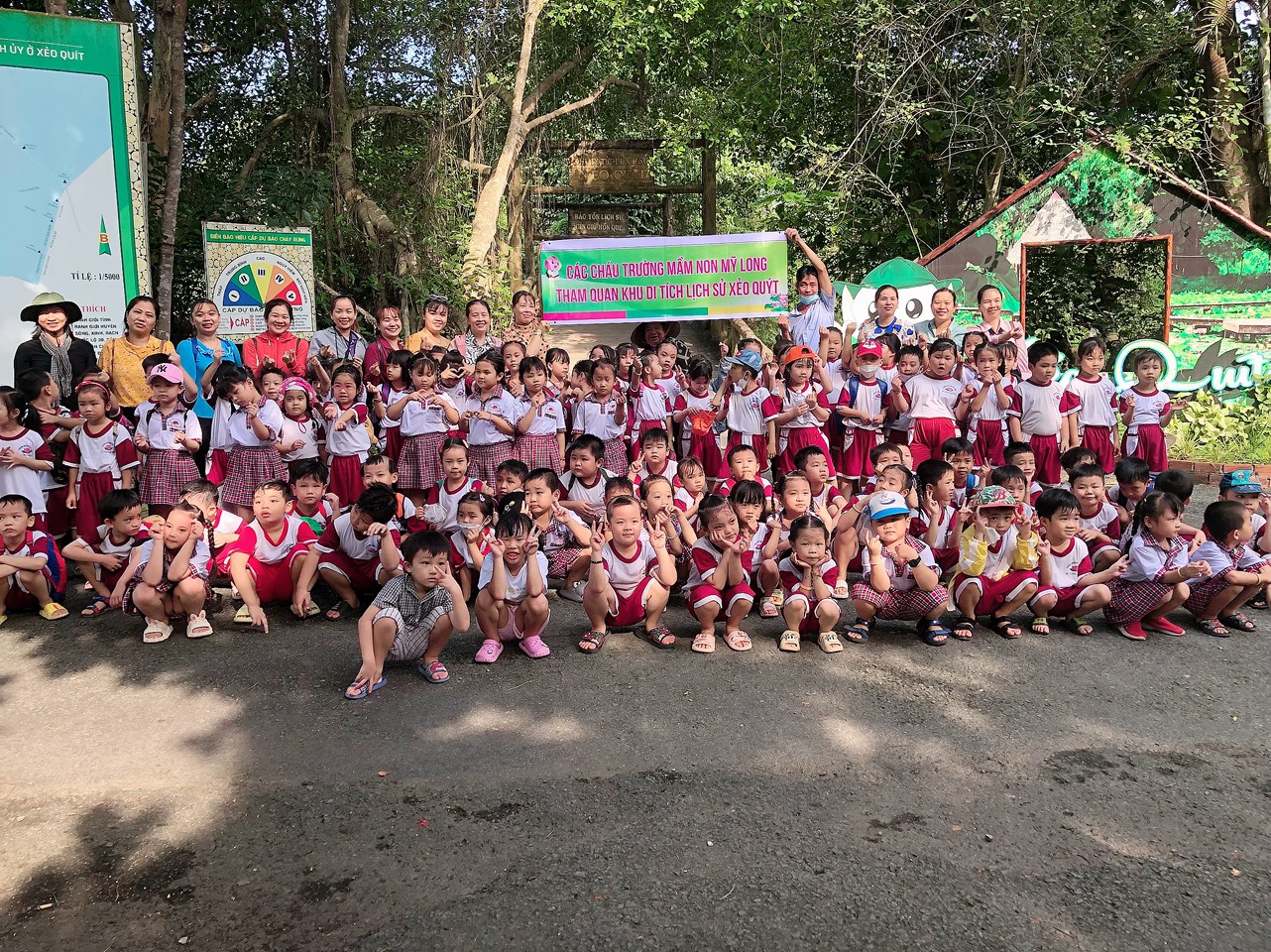 TRƯỜNG MẦM NON MỸ LONG TỔ CHỨC CHO TRẺ VỀ NGUỒN KHU DI TÍCH XẺO QUÝT