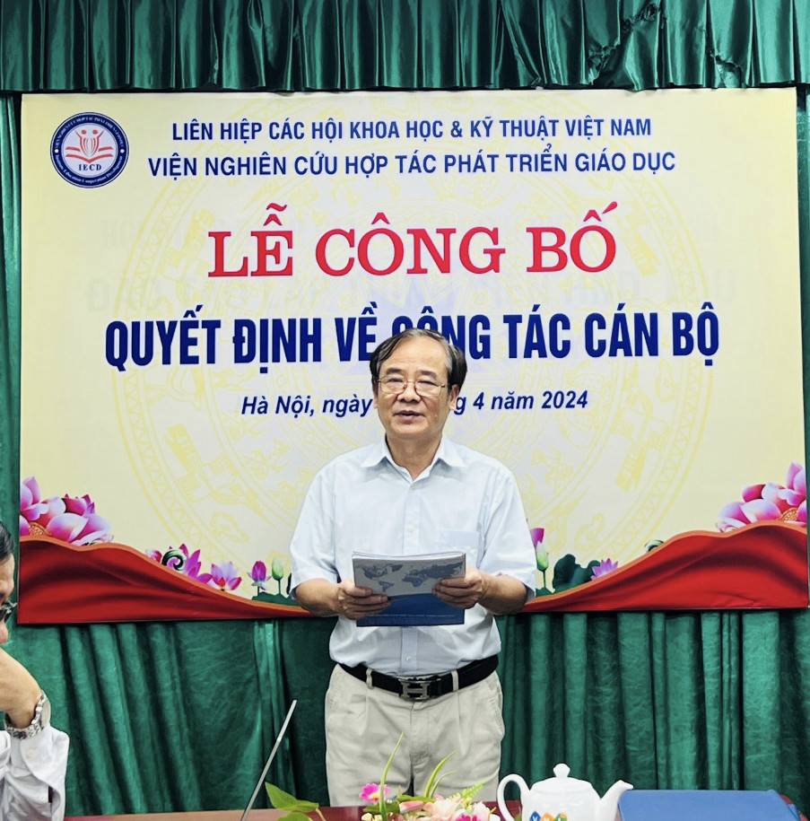LỄ CÔNG BỐ QUYẾT ĐỊNH VỀ CÔNG TÁC CÁN BỘ CỦA VIỆN NGHIÊN CỨU HỢP TÁC PHÁT TRIỂN GIÁO DỤC