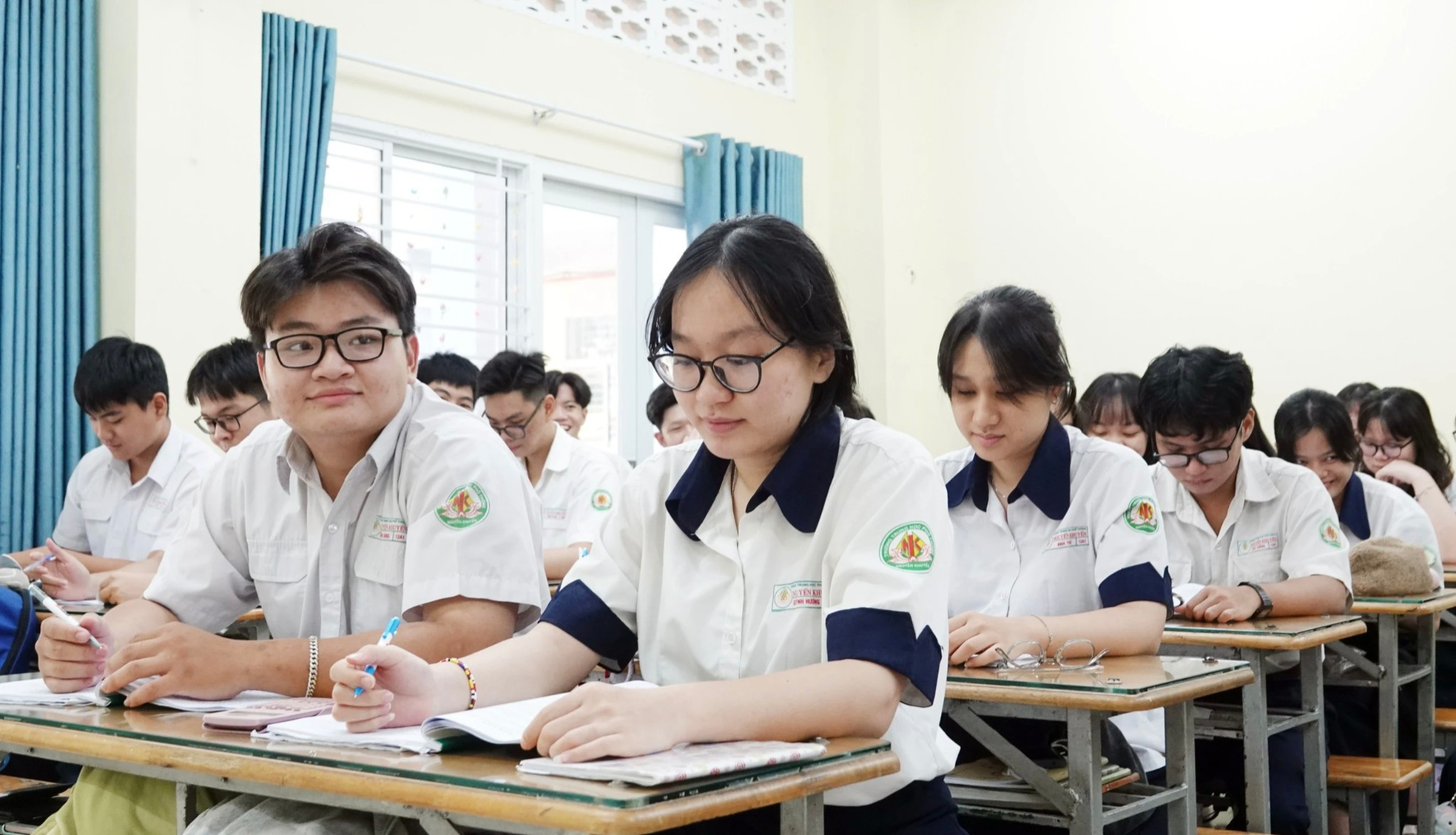 Bộ trưởng Nguyễn Kim Sơn chúc thí sinh thể hiện mình một cách tốt nhất