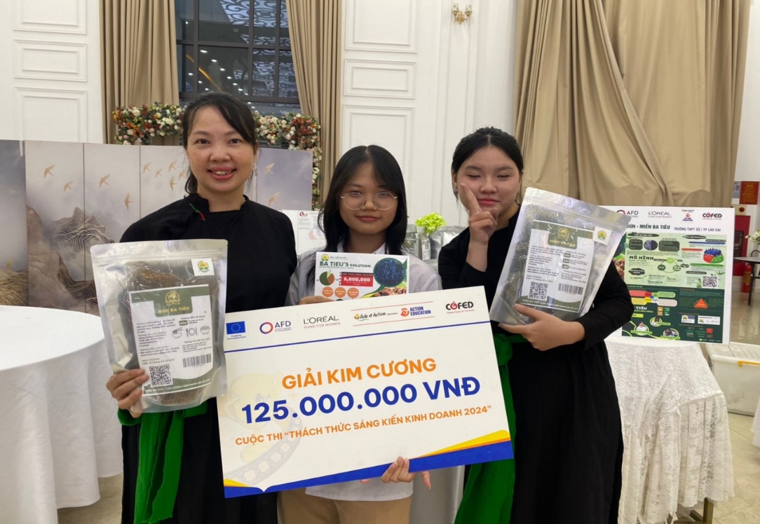 Dự án của 02 học sinh trường THPT số 1 thành phố Lào Cai đạt giải cao nhất Cuộc thi “Thách thức Sáng kiến Kinh doanh năm 2024”