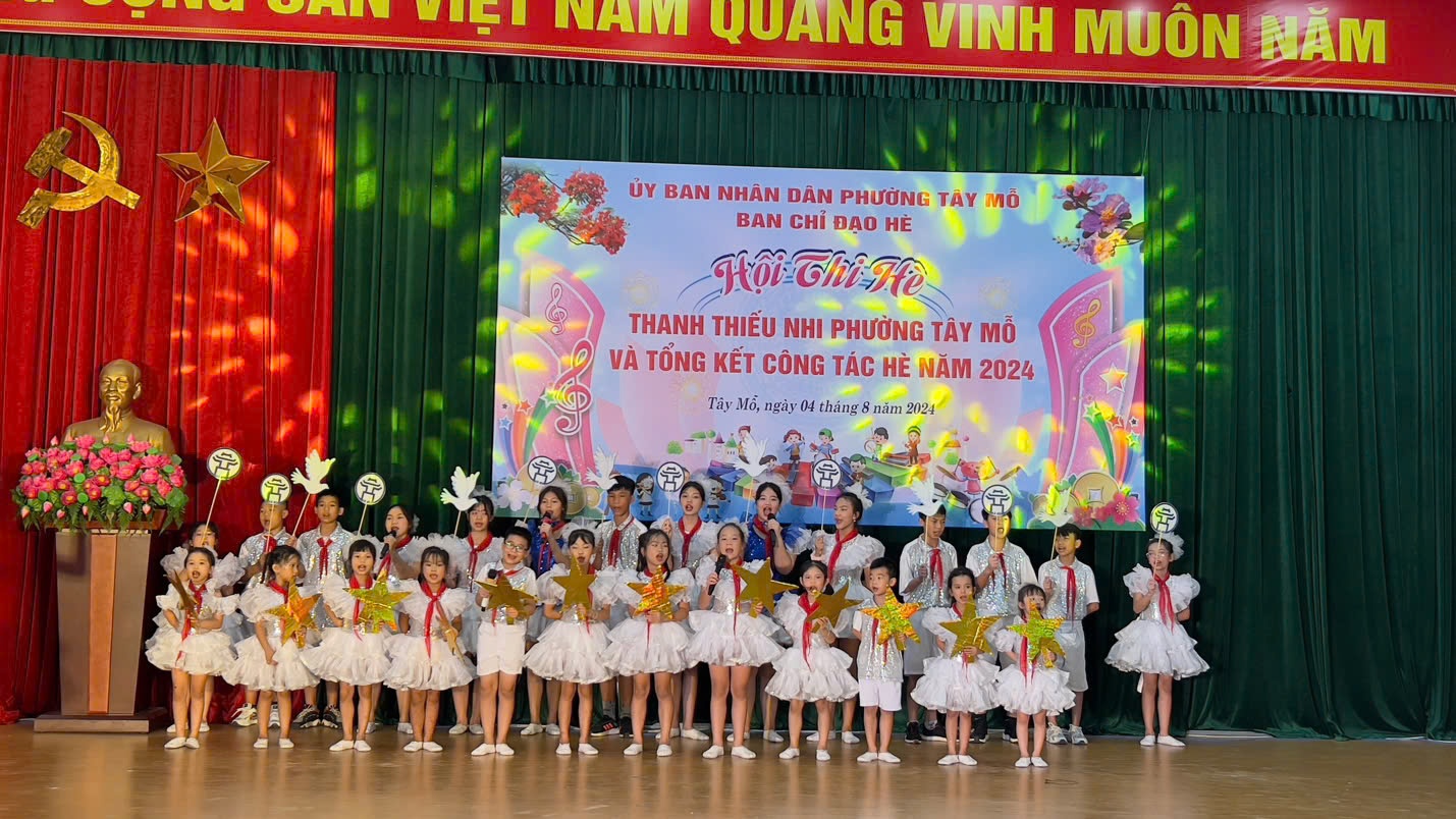 Hà Nội: Sôi nổi các hoạt động hè trong phong trào chăm sóc thiếu niên, nhi đồng năm 2024 tại phường Tây Mỗ