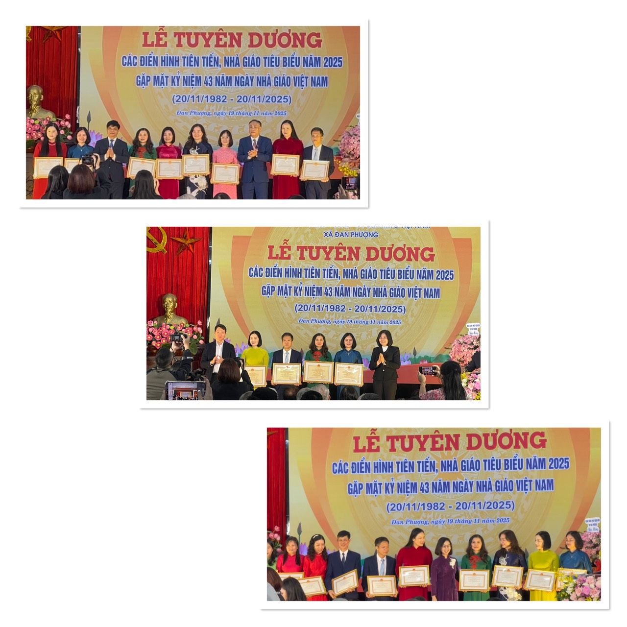 Xã Đan Phượng tổ chức kỷ niệm 43 năm Ngày Nhà giáo Việt Nam và tuyên dương điển hình tiên tiến năm học 2024–2025