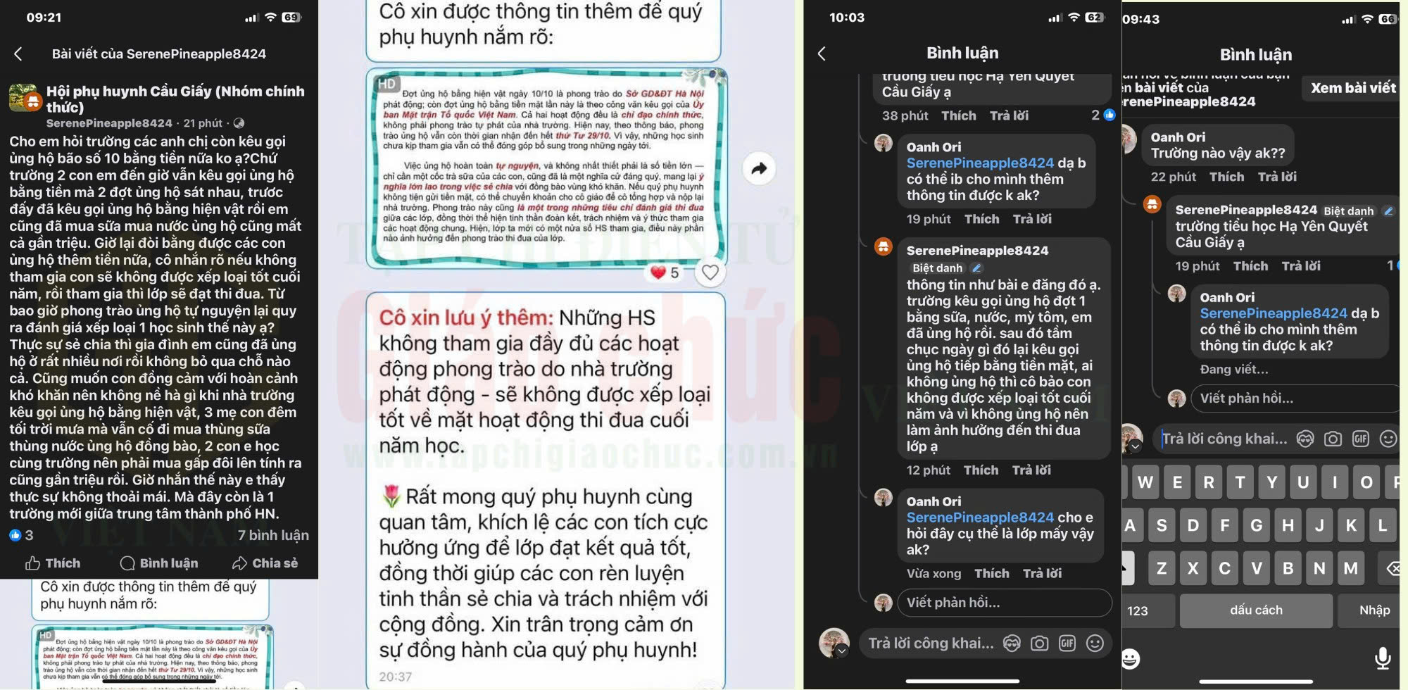 Hà Nội: Đóng góp “tự nguyện” hay “áp lực thi đua”? Phụ huynh Trường Tiểu học Hạ Yên Quyết lên tiếng