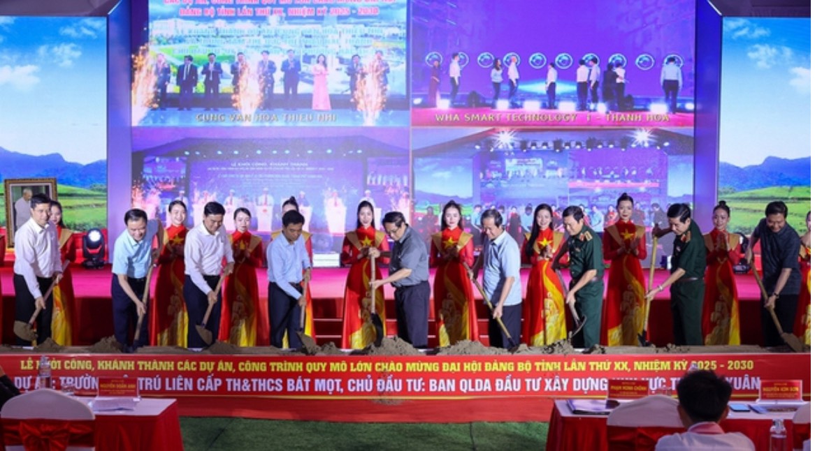 Lễ khởi công đồng loạt các trường phổ thông nội trú liên cấp tại các xã biên giới đất liền