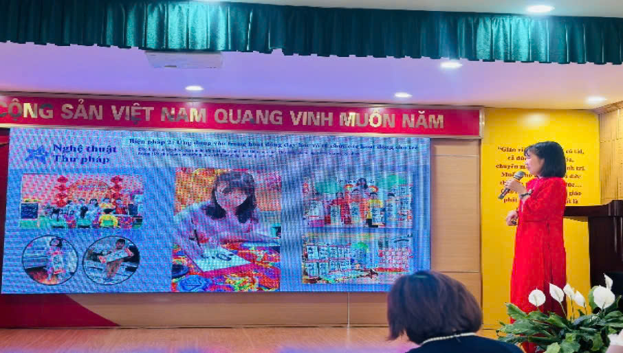 Trường Mầm non Hoa Sữa chia sẻ chuyên môn tại Hội đồng xét duyệt Giải thưởng “Nhà giáo Hoàng Mai tâm huyết, sáng tạo”