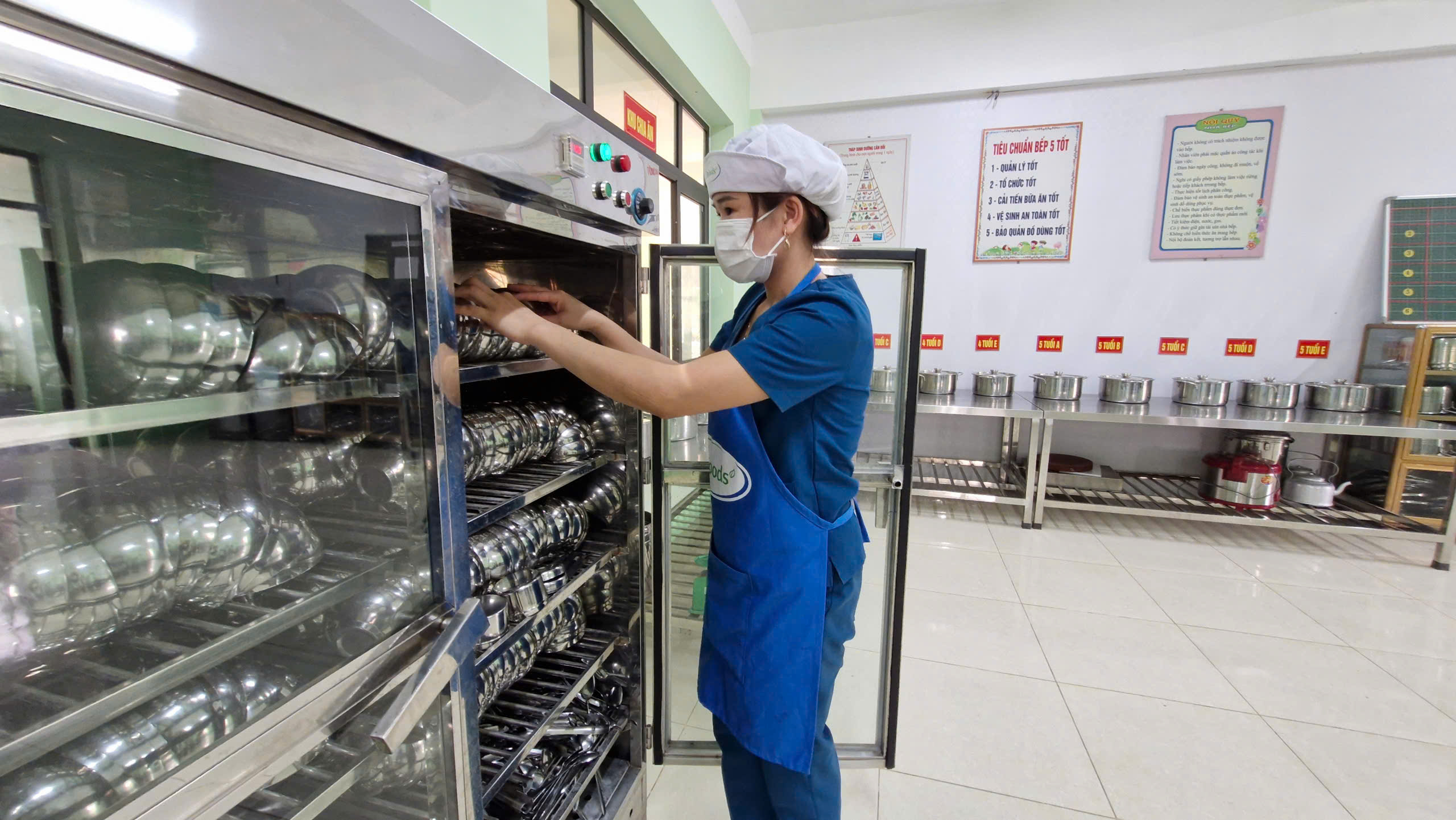 Phú Thọ: Bậc học mầm non huyện Cẩm Khê đảm bảo vệ sinh an toàn thực phẩm tại bếp ăn bán trú