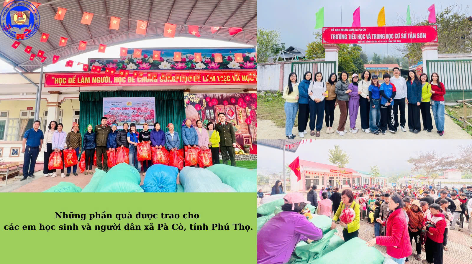 Hành trình thiện nguyện Trường Tiểu học Trung Hòa – Hà Nội “Xuân yêu thương – Tết nghĩa tình” đến xã Pà Cò