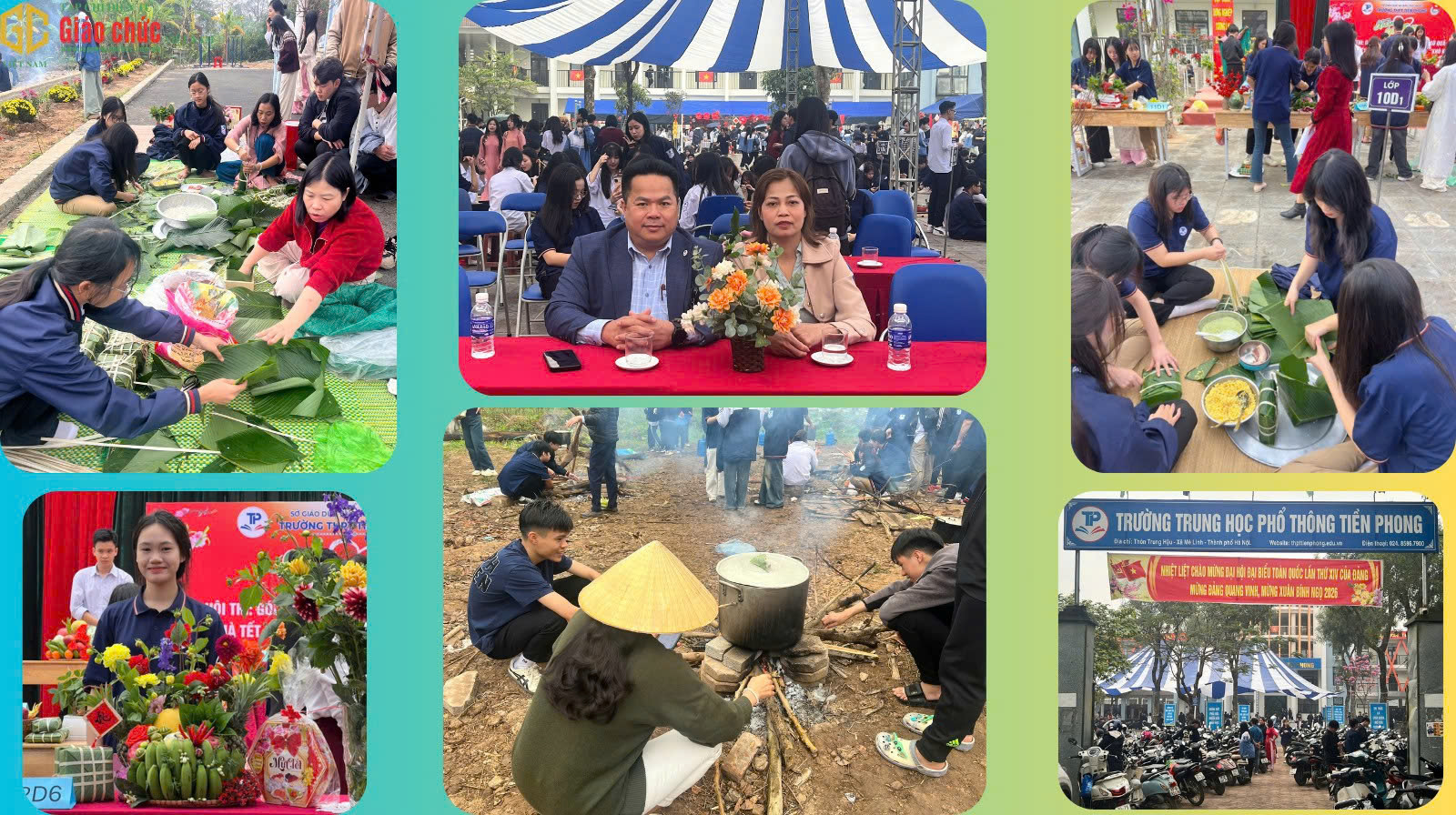 Hà Nội: Trường THPT Tiền Phong tổ chức hội thi: “Gói bánh chưng và bày mâm ngủ quả” Chào Xuân Bính Ngọ năm 2026