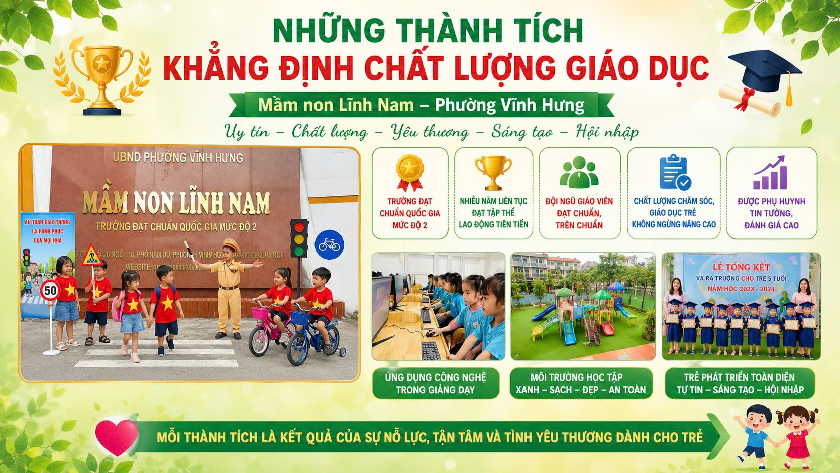 Hà Nội: Trường Mầm non Lĩnh Nam – Phường Vĩnh Hưng: Kiến tạo môi trường giáo dục hiện đại, lấy trẻ làm trung tâm