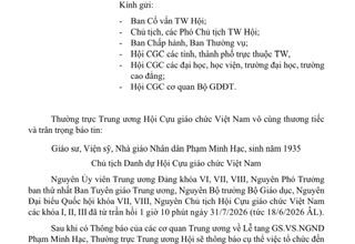 GS.VS.NGND PHẠM MINH HẠC TỪ TRẦN Ở TUỔI 91