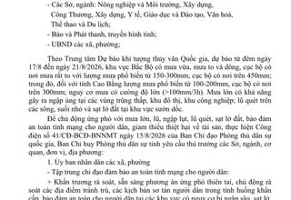 Cao Bằng chủ động bảo đảm an toàn trường học trước nguy cơ mưa lớn, lũ quét, sạt lở đất