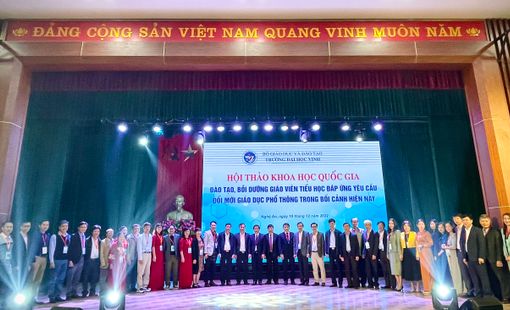 Trường Đại học Vinh tổ chức Hội thảo quốc gia “Đào tạo, bồi dưỡng giáo viên tiểu học đáp ứng yêu cầu đổi mới giáo dục phổ thông trong bối cảnh hiện nay”