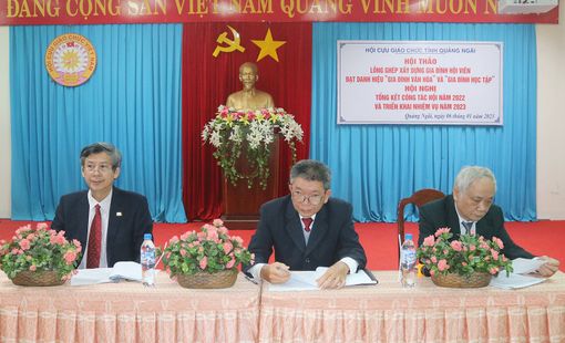 Hội Cựu Giáo chức tỉnh Quảng Ngãi tổ chức thành công Hội thảo“Gia đình văn hóa” và “Gia đình học tập”