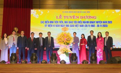 Huyện Sóc Sơn: Tuyên dương, khen thưởng các nhà giáo tiêu biểu năm 2023