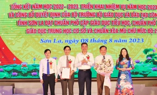 Tỉnh Sơn La đạt chuẩn phổ cập giáo dục tiểu học, chuẩn xóa mù chữ và chuẩn phổ cập giáo dục THCS mức độ 2