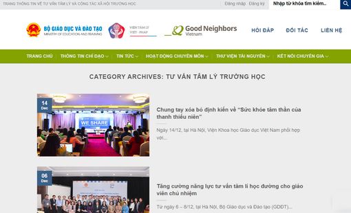 Bộ GD&ĐT chính thức cho ra kênh thông tin và tư vấn tâm lý trường học