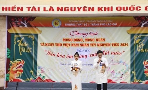 Trường THPT số 1 thành phố Lào Cai tổ chức chương trình “MỪNG ĐẢNG, MỪNG XUÂN VÀ NGÀY THƠ VIỆT NAM NHÂN TẾT NGUYÊN TIÊU 2024”