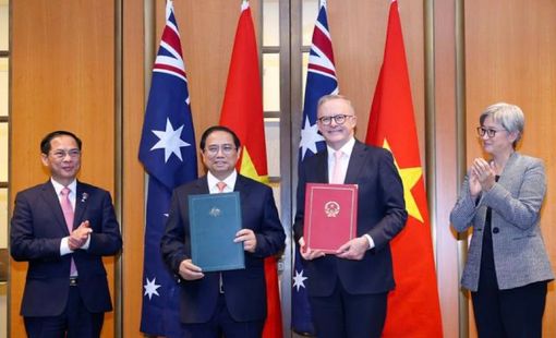 Việt Nam-Australia nâng quan hệ lên Đối tác Chiến lược toàn diện