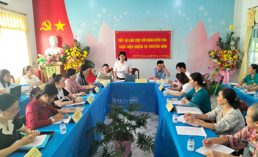 KIỂM TRA TRƯỜNG MẦM NON VỀ HOẠT ĐỘNG GIÁO DỤC LẤY TRẺ LÀM TRUNG TÂM VÀ CÔNG TÁC ĐẢM BẢO AN TOÀN, PHÒNG, CHỐNG BẠO HÀNH TRẺ EM HUYỆN CAO LÃNH, TỈNH ĐỒNG THÁP
