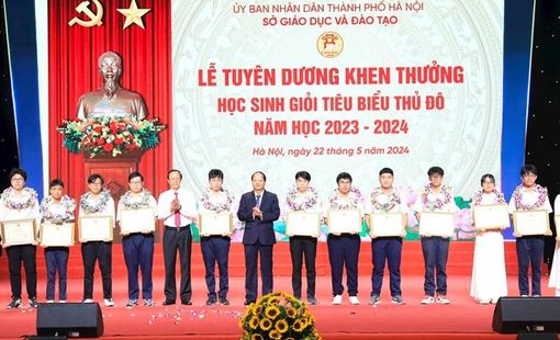Hà Nội: Tuyên dương học sinh giỏi tiêu biểu của Thủ đô năm học 2023-2024