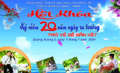 Cựu học sinh Trường THPT Quảng Xương II về thăm trường nhân kỷ niệm 20 năm ra trường