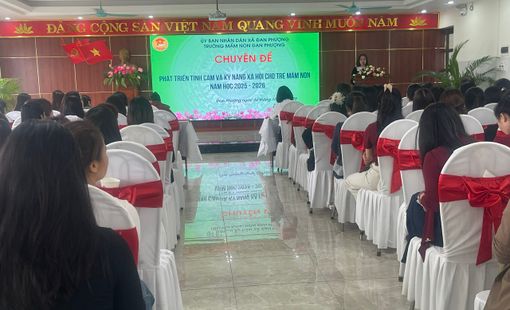 Trường mầm non Đan Phượng (xã Đan Phượng, Hà Nội): Xây dựng môi trường hạnh phúc, nuôi dưỡng cảm xúc và kỹ năng xã hội cho trẻ mầm non