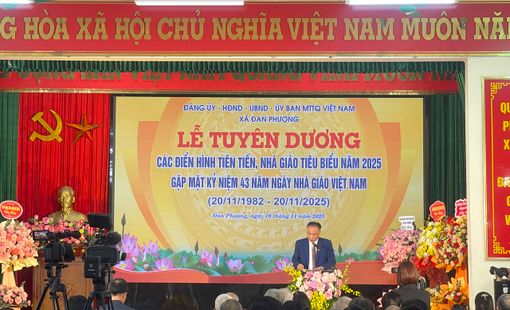 Xã Đan Phượng tổ chức kỷ niệm 43 năm Ngày Nhà giáo Việt Nam và tuyên dương điển hình tiên tiến năm học 2024–2025