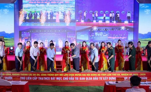 Lễ khởi công đồng loạt các trường phổ thông nội trú liên cấp tại các xã biên giới đất liền