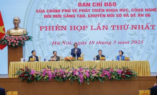 Cuộc họp lần thứ nhất của Ban Chỉ đạo Chính phủ về phát triển khoa học công nghệ, đổi mới sáng tạo, chuyển đổi số và Đề án 06.