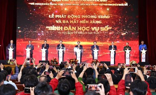 Lễ phát động phong trào và ra mắt nền tảng “Bình dân học vụ số”