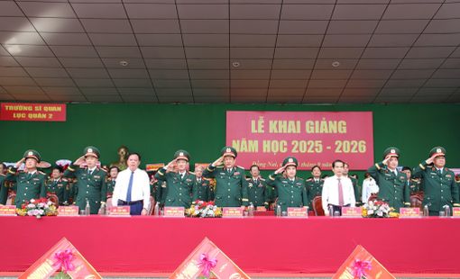 Trường Sĩ quan Lục quân 2 (Trường ĐH Nguyễn Huệ) Long trọng tổ chức lễ khai giảng năm học 2025-2026