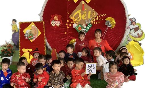 Yên Mạc – Ninh Bình: Trường Mầm non Yên Lâm tổ chức chương trình Tết cho trẻ em