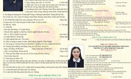 Ba giáo viên Trường Tiểu học Mỹ Đình 2 góp mặt trong danh sách ứng cử đại biểu HĐND phường Từ Liêm nhiệm kỳ 2026 - 2031
