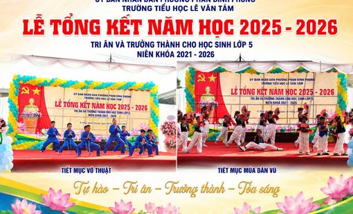 Thái Nguyên: Trường Tiểu học Lê Văn Tám tổ chức thành công Lễ Tổng kết năm học 2025 – 2026