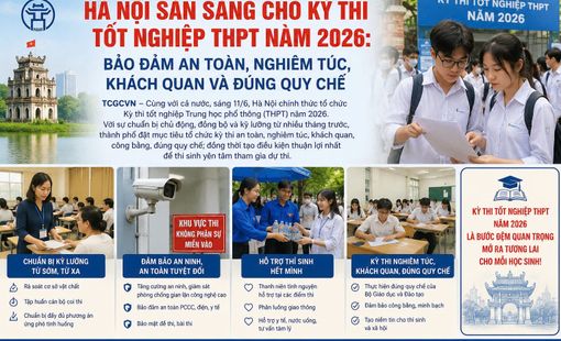 HÀ NỘI SẴN SÀNG CHO KỲ THI TỐT NGHIỆP THPT NĂM 2026: BẢO ĐẢM AN TOÀN, NGHIÊM TÚC, KHÁCH QUAN VÀ ĐÚNG QUY CHẾ