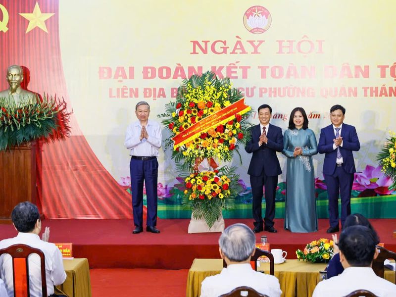Tổng Bí thư Tô Lâm dự Ngày hội Đại đoàn kết tại phường Quán Thánh