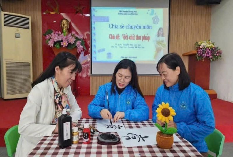 Trường Mầm non Hoa Sữa chia sẻ chuyên môn tại Hội đồng xét duyệt Giải thưởng “Nhà giáo Hoàng Mai tâm huyết, sáng tạo”
